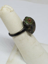 Antique Victorian Sterling Silver Handmade Micro Mosaic Flower Ring Size 4