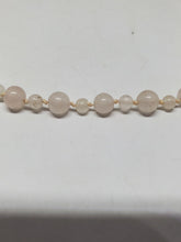 14k Yellow Gold Pink Jade Round Bead Knotted Necklace 27.5"