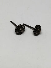 Sterling Silver Wire Flower Stud Earrings