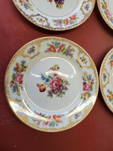 Vintage Noritake China Dresleigh #3935 8 Bread & Butter Plates Gold Trim Flower
