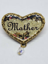 Maximal Art "Mother" Heart Textured Gold Tone Brooch