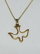 Vintage 1/20 14k Gold Filled Open Design Cutout Bird Necklace