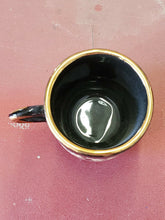 Vintage Greek Porcelain Black Coffee Cup Made In Greece SK 24k Gold