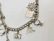 Vintage Sterling Silver Mother's Charm Bracelet 10 Charms Children Theme 7.25"
