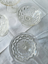 Vintage Fostoria American Clear Cut Glass Footed Sherbet Glasses