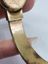 Vintage Benrus Men's 10k Yellow Gold Filled Cuff Bracelet Watch 10k RGP Band