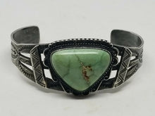 Vintage Navajo Fred Harvey Era Sterling Native American Turquoise Cuff Bracelet