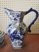 Oriental Style Blue And White Flowers Porcelain Pitcher And Potpourri Jar