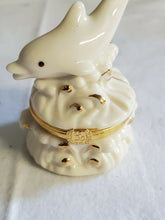 Lenox Ivory China Dolphin Trinket/Ring Box