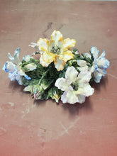 Vtg Capodimonte Visconti Mollica Colorful Pastel Flowers Centerpiece Sculpture