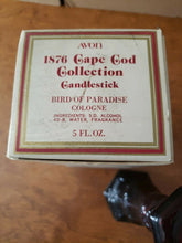 Vintage Avon 1876 Bird Of Paradise Cologne Ruby Red Candlestick