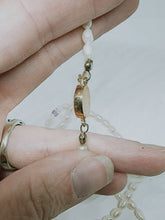 Single Strand Rice Pearl and Swarovski Crystal Beaded Necklace