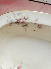 Vintage Nittoroyal Japan Porcelain Bone China Pink And Blue Flowers Oval Bowl