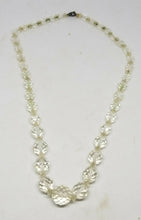 Vintage Sterling Silver Faceted Rock Crystal Graduated Necklace