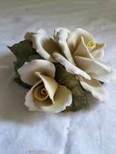 Vintage Napoleon Porcellane Capodimonte Cream/Off-White Rose Porcelain Flower