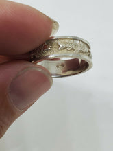Sterling Silver Textured Fish Band Ring Size 7