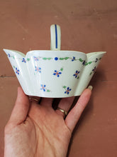 Antique Haviland Limoges France Blue Flower White Porcelain Basket