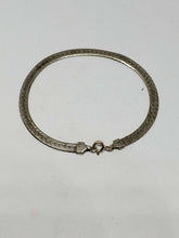 Sterling Silver Herringbone Chain Bracelet 7"