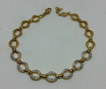 Helio Jewelry 18k Gold Plated Sterling Silver Genuine 0.62 ct Diamond Bracelet