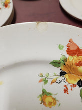 Vintage 14pc Homer Laughlin Orange/Yellow Flowers D36 N8 Luncheon Plates
