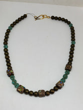 Sterling Silver Vermeil Gold Plated Plastic Beaded Necklace
