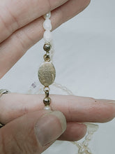 Single Strand Rice Pearl and Swarovski Crystal Beaded Necklace
