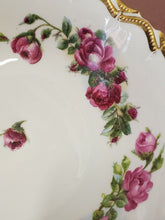 Vintage Nippon Japanese Pink Roses Gold Dotted Trim Serving Bowl