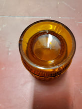 Vintage Amber Glass Starburst Hobnail/small Dot Pattern Candle Votive