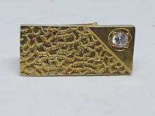 Vintage LIND 14KT GE Gold Nugget Cubic Zirconia Money Clip