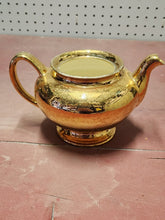 Vintage Homer Laughlin Eggshell Nautilus L44N5 Warranted 22k Gold Flower Teapot