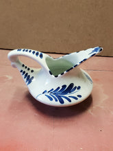 Vintage DP Delft Holland Blue & White Windmill Fern Leaf Porcelain Creamer