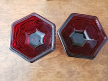Vintage Avon 1876 Cape Cod Collection Ruby Red Candle Holders