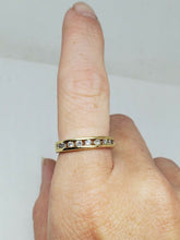 14k Yellow Gold Nissko Diamond Channel Set Wedding Band Ring Size 5.25