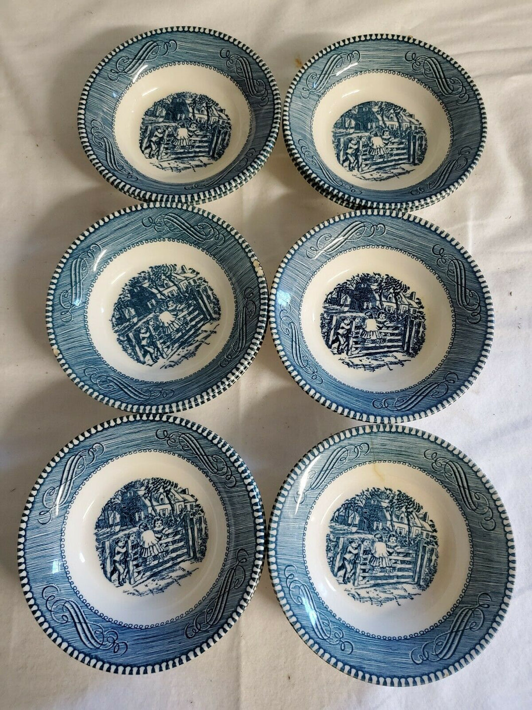 Vintage Set of 12 Currier & Ives 