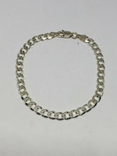 AGI Italy 925 Sterling Silver Thick Curb Chain Link Bracelet 8 1/8" 5.6mm