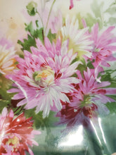 Vintage Wallendar Austria Pink Dahlia Flower Filigree Gold Trim Veggie Bowl