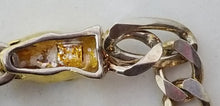 Vintage Milor 925 Sterling Silver Gold Plated Cougar Head Figaro Bracelet