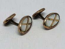 Vintage Gold Filled Mother Of Pearl X Cufflinks