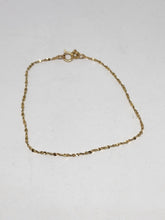 14k Yellow Gold Twisted Serpentine Chain Bracelet 6 15/16"