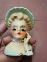 Vintage 1963 Inarco Japan E-1277 Cleve, OH Miniature Lady Head Vase 3.25"