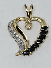 Gold Plated Sterling Silver Ross-Simons Sapphire Heart Pendant
