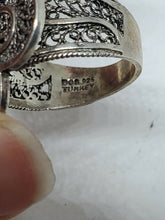 Vintage Sterling Silver DGS 925 Turkey Filigree Flower Ring Size 9