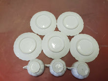 Vintage 8 Piece Fine Bone China Pastel Colored Demitasse Cups And Saucers