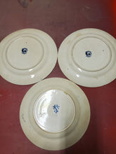 Vintage 3pc Blue Willow Buffalo Pottery & Allertons LTD Luncheon Plates
