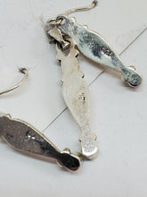 Handmade Sterling Silver Tanzanite And Peridot Long Teardrop Pendant & Earrings
