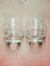Vintage Pair Of Princess House Swirl Large Hurricane Glasses