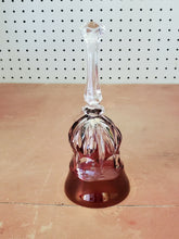 Vintage Ruby Red Clear Crystal Bell 8" Mint Condition