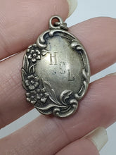 Antique Art Nouveau Lunt Sterling Silver Floral Filigree Engraved Key Fob HCL