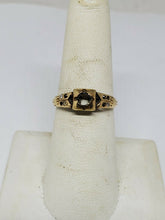 Antique 10k Yellow Gold Art Deco Diamond Ring Missing Stones