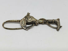 Vintage Sterling Silver Equestrian Horse & Whip Brooch